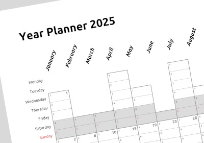 year planner - vertical